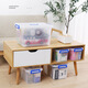 Thickened transparent storage box plastic size car household finishing box clothes toy multi-function storage box transparent [new upgraded model] Medium size: length 34 width 23 height 19 cm