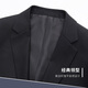 ROMON Suit Suit Men's Small Suit Jacket Professional Formal Fit Casual Groomsman Suit Black 4XL