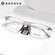 Slova Square Cadre Myopia Lunettes Frame et femmes Gris transparent Gris Black Frame de verres à frame anti-bleu SF677 SF677 Cadre C16 noir brillant + Wanxin 1,67 Lument asphérique Light Anti-Blue
