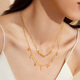 Liufu -Schmuckfußgold -Inspirationserie Happy Miaoqu Gold Halskette Set Kettengeschenk GJG0031DS 3.51G (einschließlich Arbeitskosten 695 Yuan)