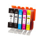 EVI PGI-825 Tintenpatronen für Canon IX6580 IX6500 MG6280 MG5180 IP4880 4980 7200 MX888 PRINTER TINK COTTKRIDGEN CLI-826 Fünf-Farben-Set