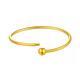 DL 1998 Fat Donglai same style 18k gold bracelet Hong Kong duty free yellow l gold women's k transfer bead concubine bracelet threaded version 3d imitation bracelet 56 (threaded version)