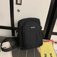 IROYA single shoulder crossbody bag small backpack men's chest bag men's waist bag small shoulder bag men's small bag casual sports mobile phone bag black