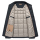 FULANLE PAULO high-end cotton-padded coat, wool-filled thickened cotton coat, dad's autumn and winter casual coat, middle-aged business men's lapel cotton-padded jacket, blue 170/M