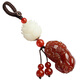 Leledi Agate Chalcedony Pink Pixiu Keychain Car Lucky Pendant Couple Men and Women Creative Pink Chalcedony Small Lotus Model