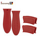 Seacreating German anti-scalding pot earmuffs, high temperature resistant silicone anti-scalding clip handle covers, anti-scalding pads, pot lid handles, anti-scalding hands, red