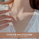 Farcoko brand geometric necklace women's silver small fresh clavicle chain fashion jewelry Valentine's Day birthday gift for girlfriend Diamond geometric necklace-O-shaped chain - exquisite high-end gift box