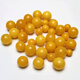 Xingyue beeswax bead accessories, chicken fat yellow amber beeswax loose bead accessories, Xingyue Bodhi beads, Bodhi seed spacer beads, 11mm, 1 round bead