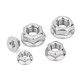 Jinchao 304 stainless steel reverse tooth fine tooth flange nut anti-slip padded nut anti-loosening nut M6M8M10M12 M6 (20 pieces) 201