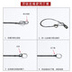 Lingjiujiu hand-woven halter neck necklace rope pendant hanging rope men and women ring wax rope safe buckle jade pendant lanyard black thick 1.5mm