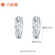 Liuguifu Jewelry Platinum Earrings Women's PT950 Earrings Brilliant Car Flower Sparkling Earrings Birthday Gift 1.90g