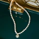 Edel baroque freshwater pearl necklace female opal star pendant design French elegant high-end temperament necklace birthday gift for wife and girlfriend A3Y305 twin star pearl necklace