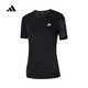 Adidas short-sleeved women's summer sports running training fitness breathable fast drying comfortable and fashionable casual round neck T-shirt JF1477 M