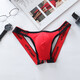Yu Zhaolin (YUZHAOLIN) Men's solid color letters pure and extra large front bag cotton pants sexy thong men's underwear wide rubber T-pants NK334 black 1 piece single size (120-140Jin [Jin equals 0.5 kg])