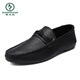 Zapatos de gorro de carpintero de carpintero primavera y otoño 2024 zapatos de hombres nuevos y transpirables zapatos de cuero casual británico de cuero para hombres de cuero real d826 marrón 40