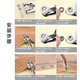 Hongdi Five-claw buckle set seam-free installation tool Four-chain snap button clamp concealed button button nail button fixing tool mother button children buckle baby invisible buckle machine hand pressing pliers [50 sets of solid five-chain buckles] with metal hand pressing pliers + storage box