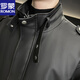 Veste en cuir Romon Veste à la mode masculine American Retro Flying Motorcycle haut de gamme printemps et automne en cuir automne 2025 Nouveau modèle 9901 noir m noir M