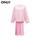 ONLY时尚休闲宽松落肩套装卫衣连衣裙女|12348L002 C28 蜜莱克粉色 M 165/84A