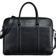 POLO men's bag men's casual handbag first layer cowhide business briefcase ZY041P753J black