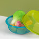Camellia vegetable washing basket drain basket plastic thickened water filter sieve kitchen living room fruit basin basket vegetable basin 30cm green