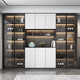 Muxituo Sideboard Light Luxury Modern Simple Living Room Storage Cabinet Cupboard Kitchen Storage Cabinet Wine Cabinet Home Tea Cabinet Style 7 200*40*220 Comes with Sensor Light