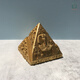 God -Zhi Pyramid Energy Generator Model Ornament Neuägyptische Retro SN4873 Mini Pyramide - erdiges Gelb - Höhe 5,5 cm