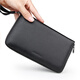 Oufan Kati Large Capacity Card Holder Men's Genuine Leather Card Holder Women's Business Card Holder Bank Card Card Holder Multi-Card Slot Storage Bag Document Bag Black