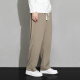 Dingfengbaoluo casual pants men's spring and summer loose drape trousers sports wide-leg straight pants 2311 Khaki 2XL