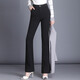Jingluo Flare Hosen für Frauen im Herbst und Winter plus samt verdickte Anzughose für elastische hohe Taille, schlanke schlanke Hose für Frauen Casual Hosen 9885 Black Neun-Punkte Elastic Taille-Spring und Herbststil xxl xxl