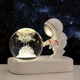 Fascini Astronaut Night Light Little Prince Crystal Ball Luminous Base Desktop Ornament Birthday Gift Beloved Astronaut-Happy Birthday Gift Box