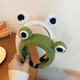 Haiyi Duo Big Eyes Frog Headband Girls Winter Cute Funny Wool Knitted Hairpin Baby Anti-Slip Hair Pressure Headband 10003B Green