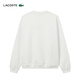 Lacoste French Crocodile Herren -Kleidung 24 Herbst neue Mode Einfache vielseitige, komfortable Baumwolle Runde Hals Sweatshirt SH3878 70 V /Beige White 2 /165