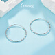 GsunG platinum pt950 women's earrings earrings platinum fashion plain gold large hoop earrings square round heart-shaped earrings priced by gram, please contact customer service before bidding for gold price