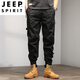 Jeep Spirit Casual Hosen für Herbst Herbst Neue lose trendige Binden im Freien Sportkleidung lange Hosen für Männer 679 Militärgrün 32