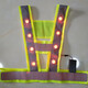 Shuye highway patrol riding night safety lighting LED strobe light vest reflective vest with light vest battery type