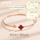 Grace Girl四叶草手镯女士玫瑰金小众设计时尚饰品520情人节生日礼物送女友