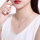 Saturday Fortune (ZLF) PT950 Platinum Pendant Women's Star and Moon Pendant Witness of Love without Chain 1.45g