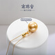Nanzhu Palace 925 Silver Seawater Pearl Pendant South Sea Gold Pearl Perfect Round Highlight Women's Fashion South Sea Gold Pearl 12.0-13.0mm
