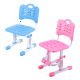 Children's learning chair, student chair, children's writing desk and chair, homework chair, heightening, adjustable lift, kindergarten table, special chair, posture correction chair, baby seat, home backrest, prince blue, heightening footrest + posture correction belt