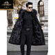 Classic Car Park Over Men's 2025 New Winter Fox Fur Inner Bottom Line Removable Medium-length Fur Fur Inner Bottom Coat Coffee Men's Model + Fox Fur Inner Bottom Line Medium-length (C 3XL 158-175Jin[Jin equals 0.5 kg]