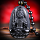Jade Youqing 2024 zodiac year of the dragon natural obsidian natal Buddha pendant for men and women amulet patron saint new year gift zodiac chicken - immovable Buddha