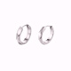 Fat Donglai same style platinum earrings plain hoop PT950 for women 18Kl platinum glossy simple earrings rhombus geometric earrings (pair)