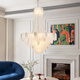 
Dina French living room chandeliers high-end luxury crystal lamp villa duplex building headlight bedroom dining light new 2025 P9887/50 full spectrum three-color light