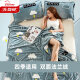 Arctic velvet (Bejirog) thickened flannel blanket single student nap air-conditioned blanket Cloud Love - Gray 150*200cm