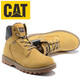 Carter CAT men's shoes, high top Martin boots, work shoes, autumn and winter zipper boots, lace-up outdoor yellow boots, yellow standard leather shoes size 39