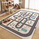 Meiru Chenxi Children's Flying Chess Carpet Extra Large Toy Area Coffee Table Cushion Kindergarten Board Game Blanket City Transportation Game Blanket Starry Sky Grid Belgian Fleece Carpet 100*200cm [Strong Anti-slip]