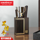KAMJOVE Black Sandalwood Tea Ceremony Six Gentlemen Set Tea Ceremony Cup Holder Tea Coaster Kung Fu Tea Set Accessories KP-L015