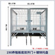 HKML dog cage, large dog outdoor with toilet, sturdy Labrador Golden Retriever German Shepherd reinforced medium dog kennel single layer 190 breeding plate bottom double open cage + galvanized tray Guangdong, Anhui