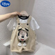 Disney (Disney) Children's Summer Set 2025 New Style for Men and Women Baby Small and Medium Children's Summer Short Sleeve T-Shirt Mickey Overalls Clothes Mickey Two-Piece Set 80 cm