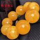 DL 1998 Fat Donglai quality beeswax bracelet chicken fat yellow amber men's single circle bracelet female old honey round beads 12mm 16 pieces